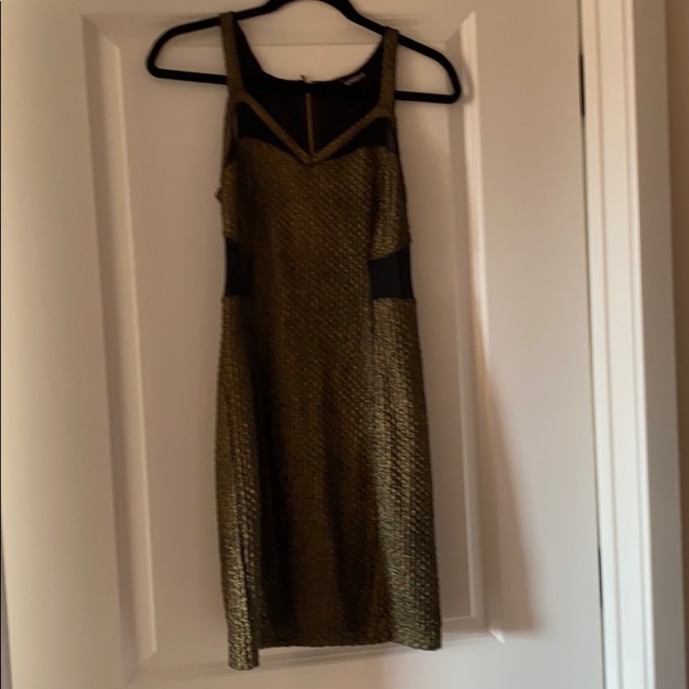 Bodycon gold shimmer dress